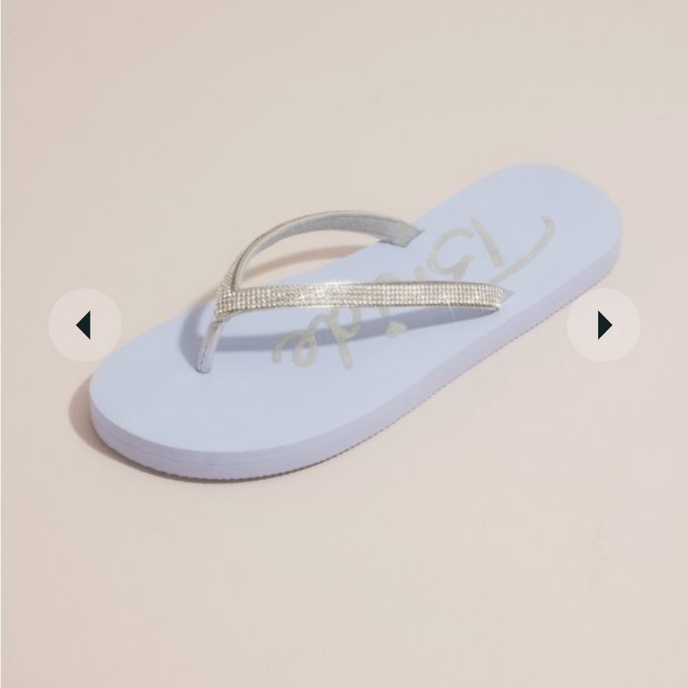 Brand new! Bride flip-flops with straps